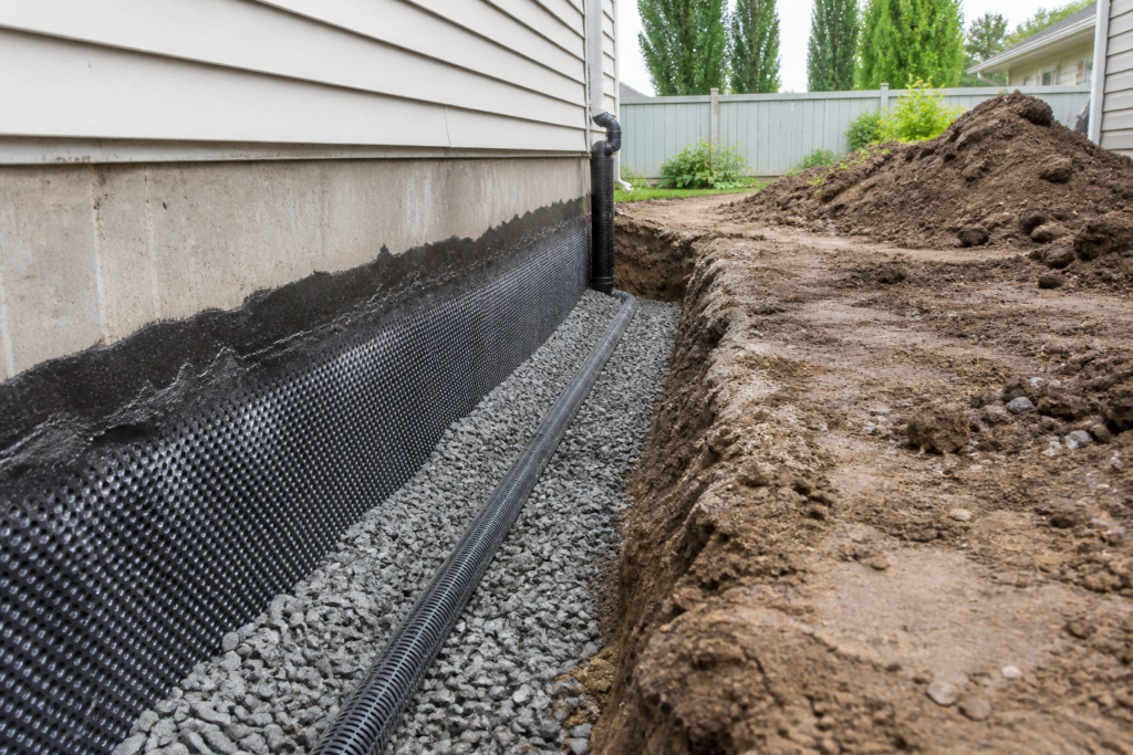 Weeping tile replacement in Edmonton by Shan Construction